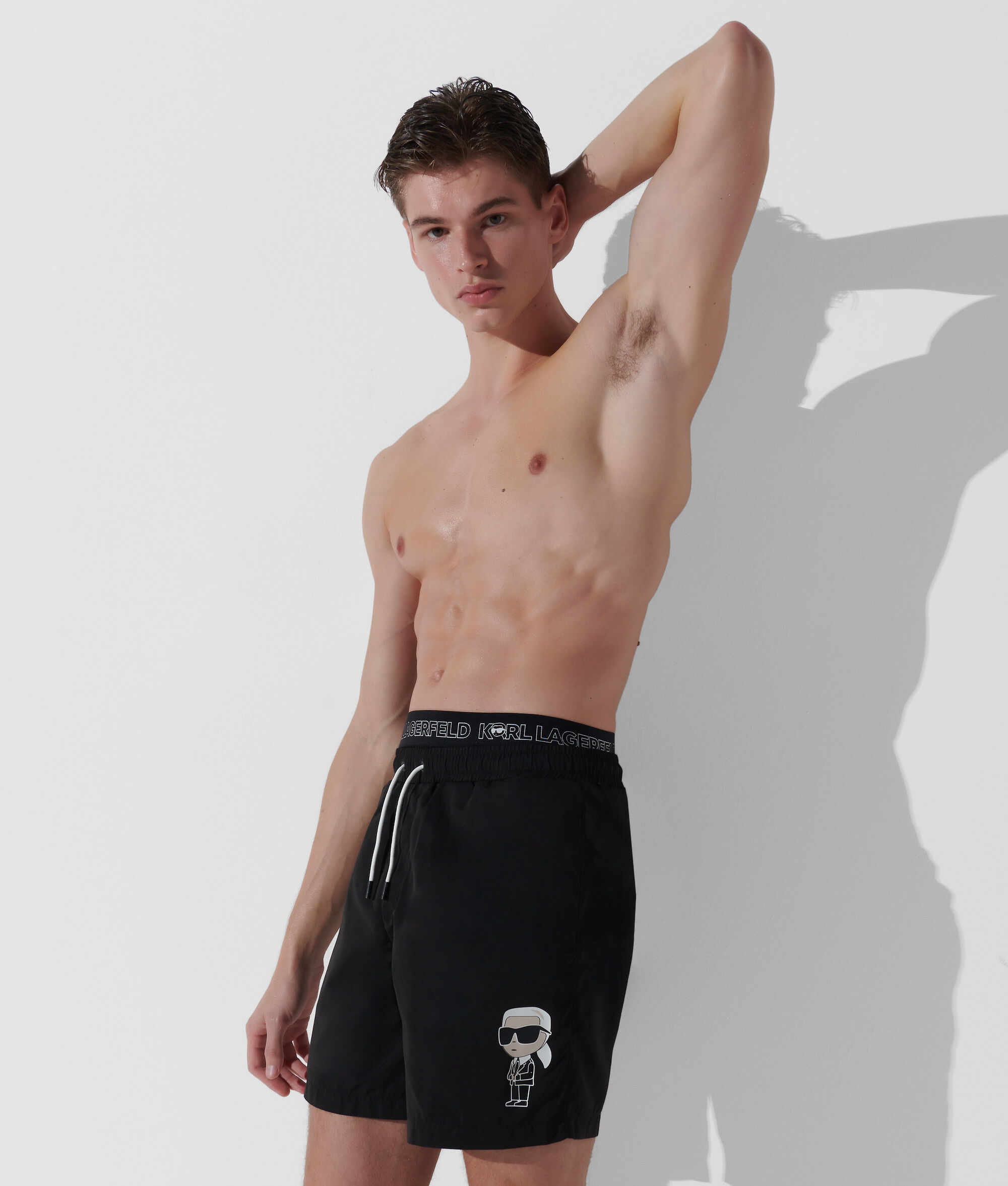SHORT DE BAIN IKONIK KARL DOUBLE BANDE À LA TAILLE