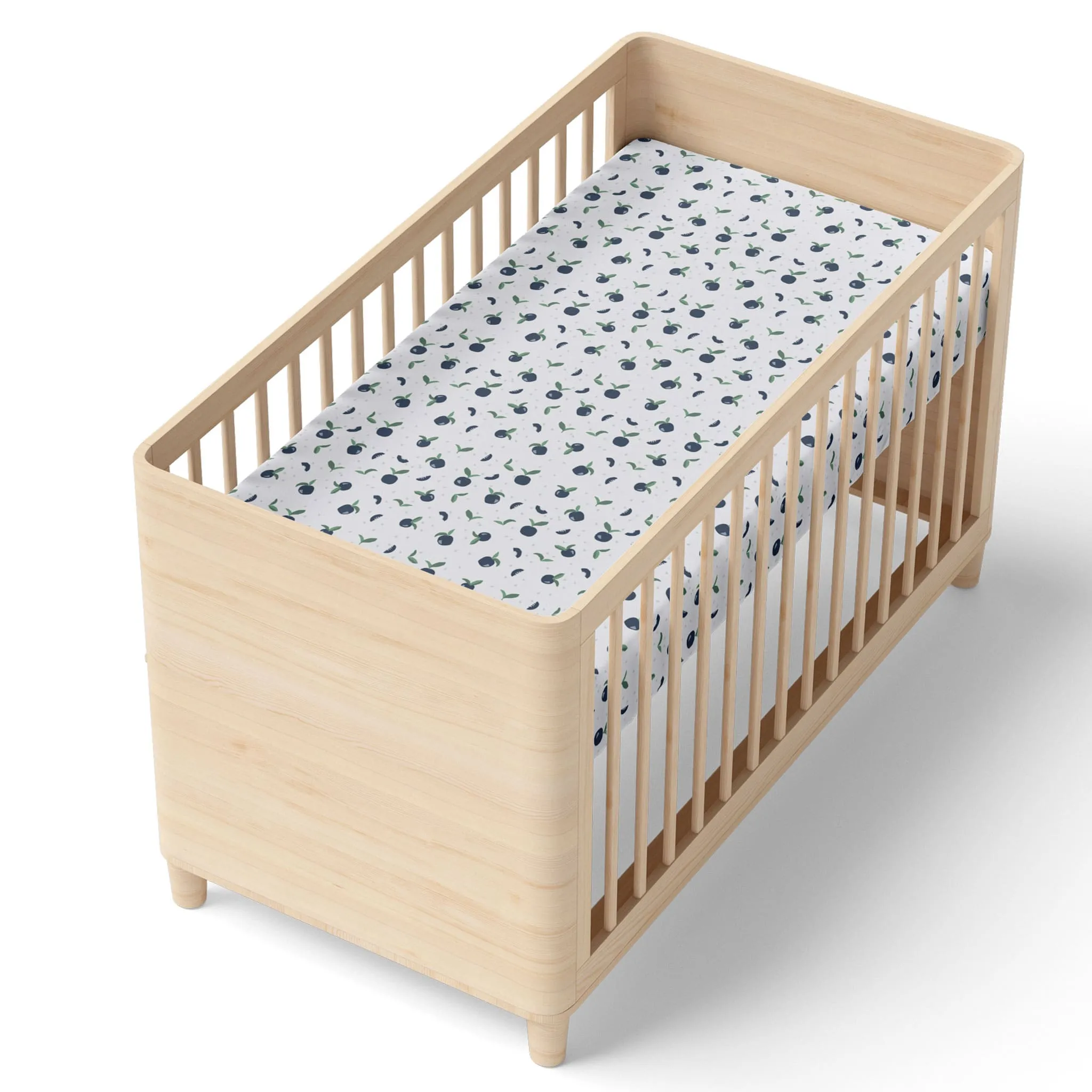 Origami Maison Drap Contour pour Lit de Bébé - Bleuet