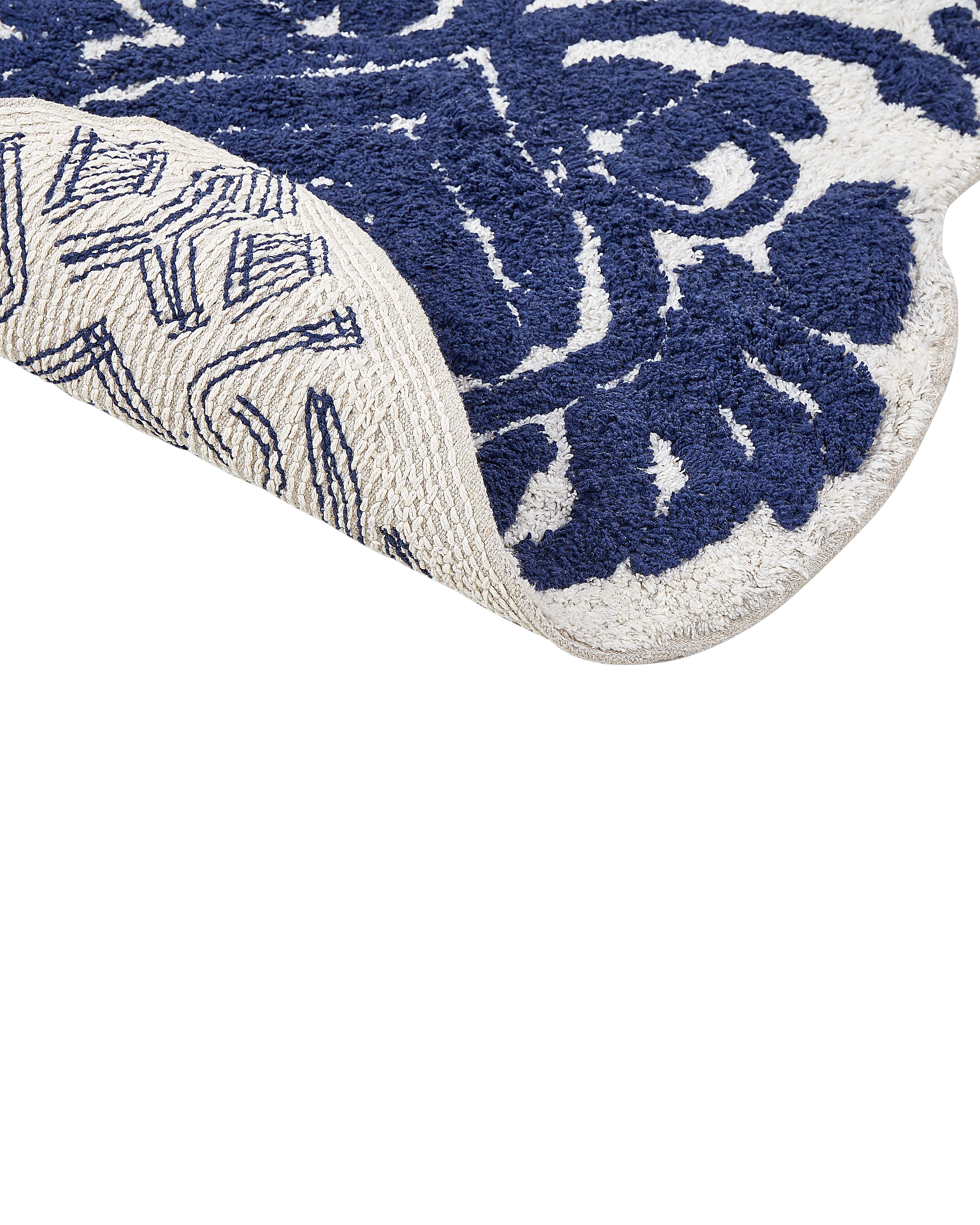 Badmat CANBAR Marineblauw 150 x 60 cm Katoen