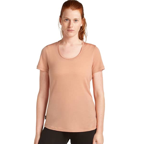 T-shirt randonnée ICEBREAKER W MERINO 125 COOL-LITE SPHERE III SS SCOOP TEE DESERT SAND