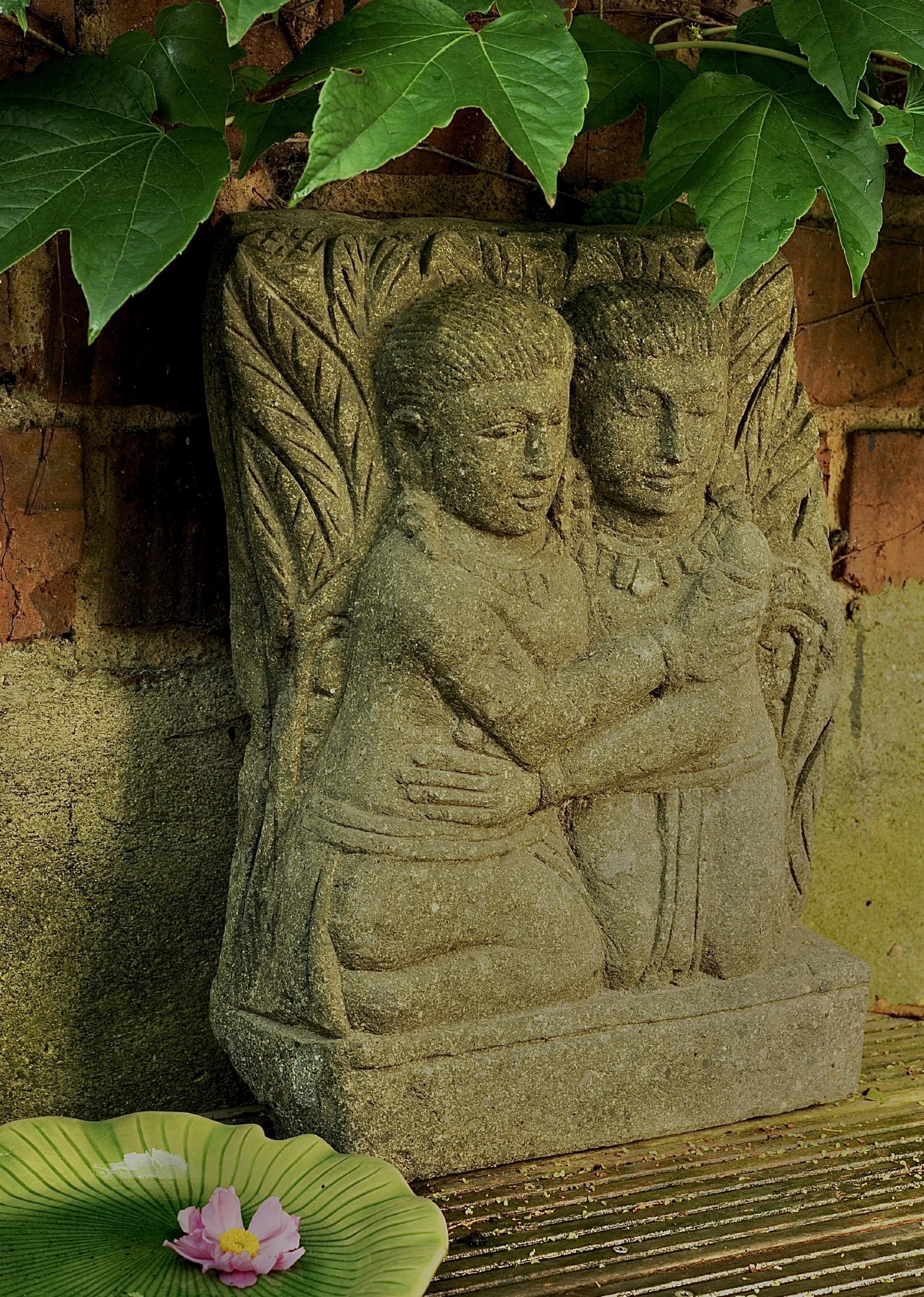 Natursteinskulptur 'Zwillinge', H 50 cm, B 36 cm, L 14 cm günstig bestellen