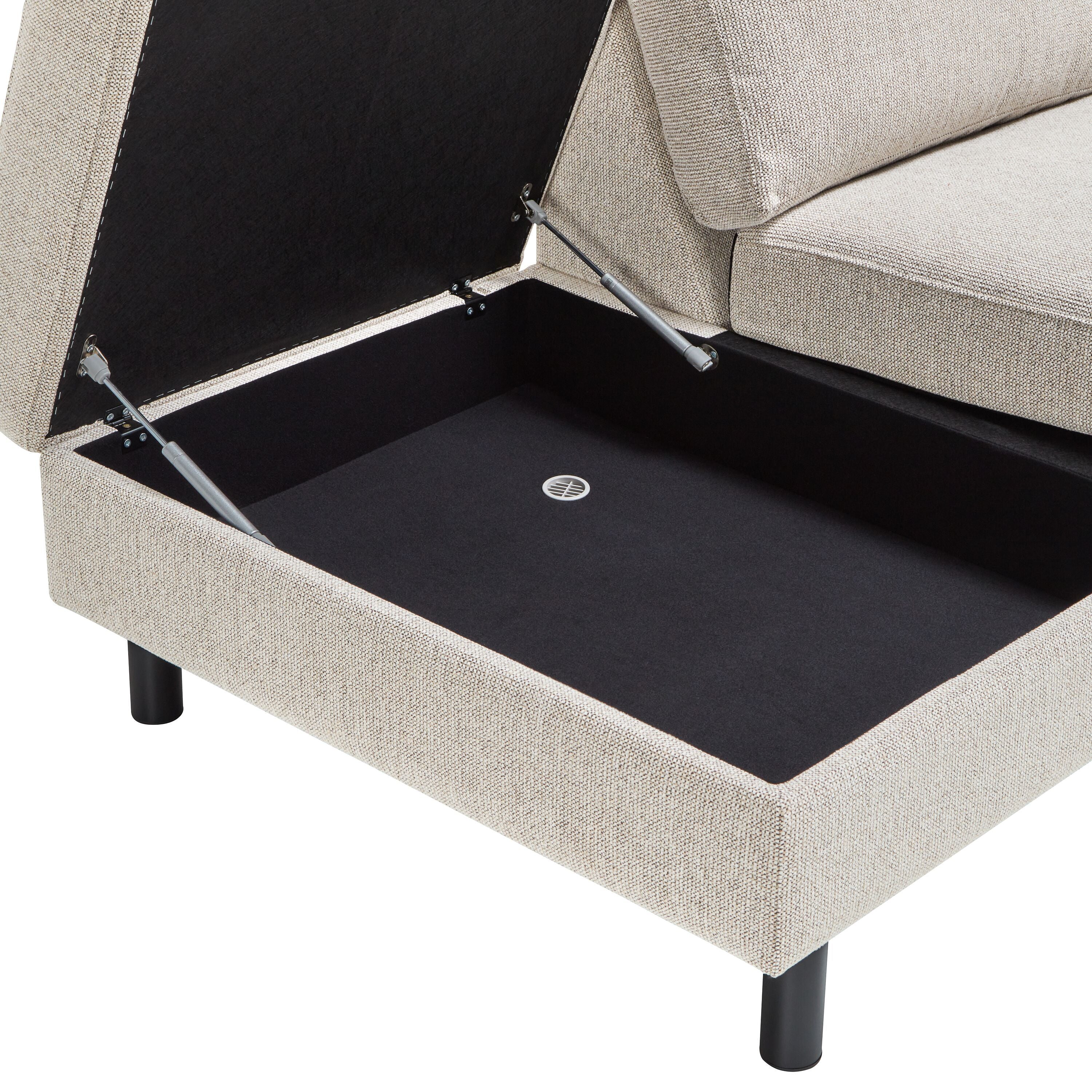 DIENER Ecksofa - Natur / B: 277.0 cm x T: 225.0 cm x H: 81.0 cm