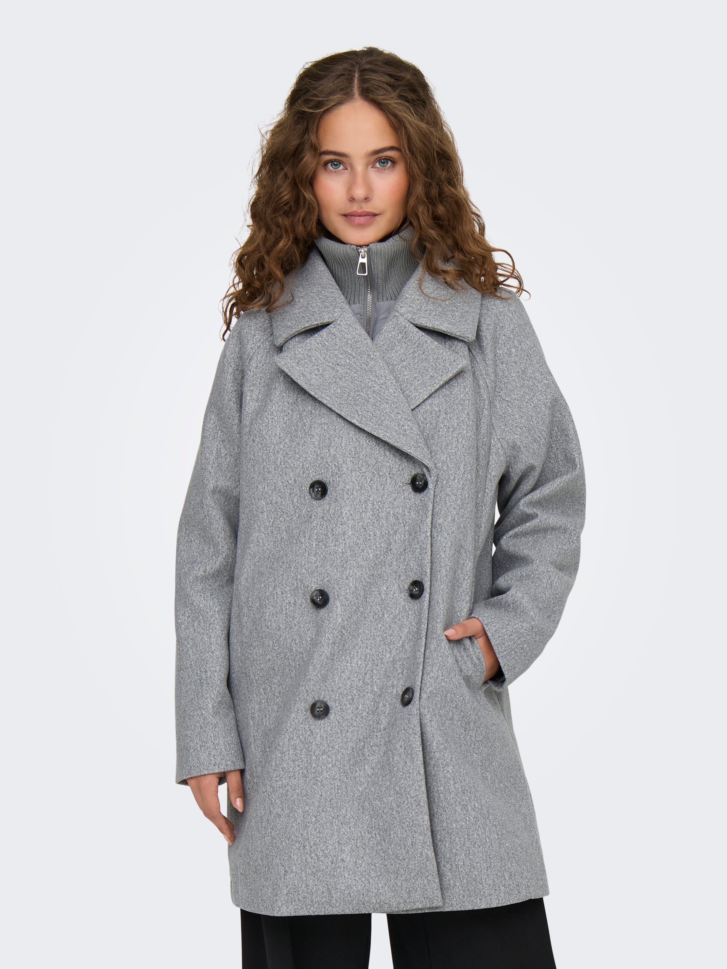 JDYHANNAH Mantel Medium Grey Melange