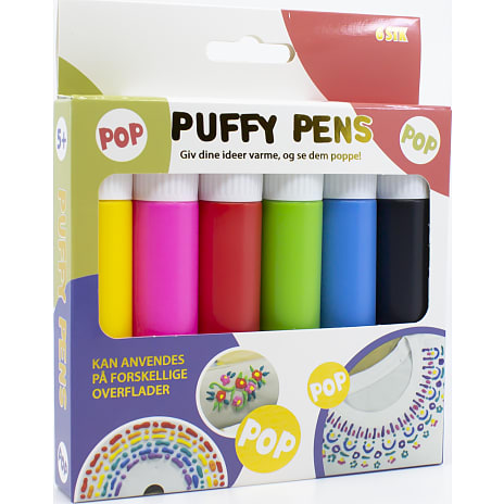 Puffy pens 6-pak