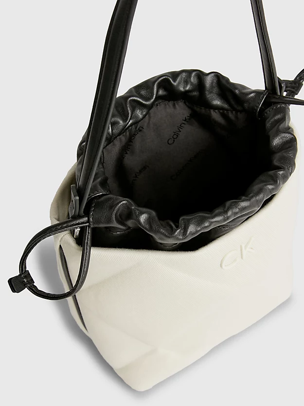 Bolsa tipo balde 2 em 1 em lona acolchoada