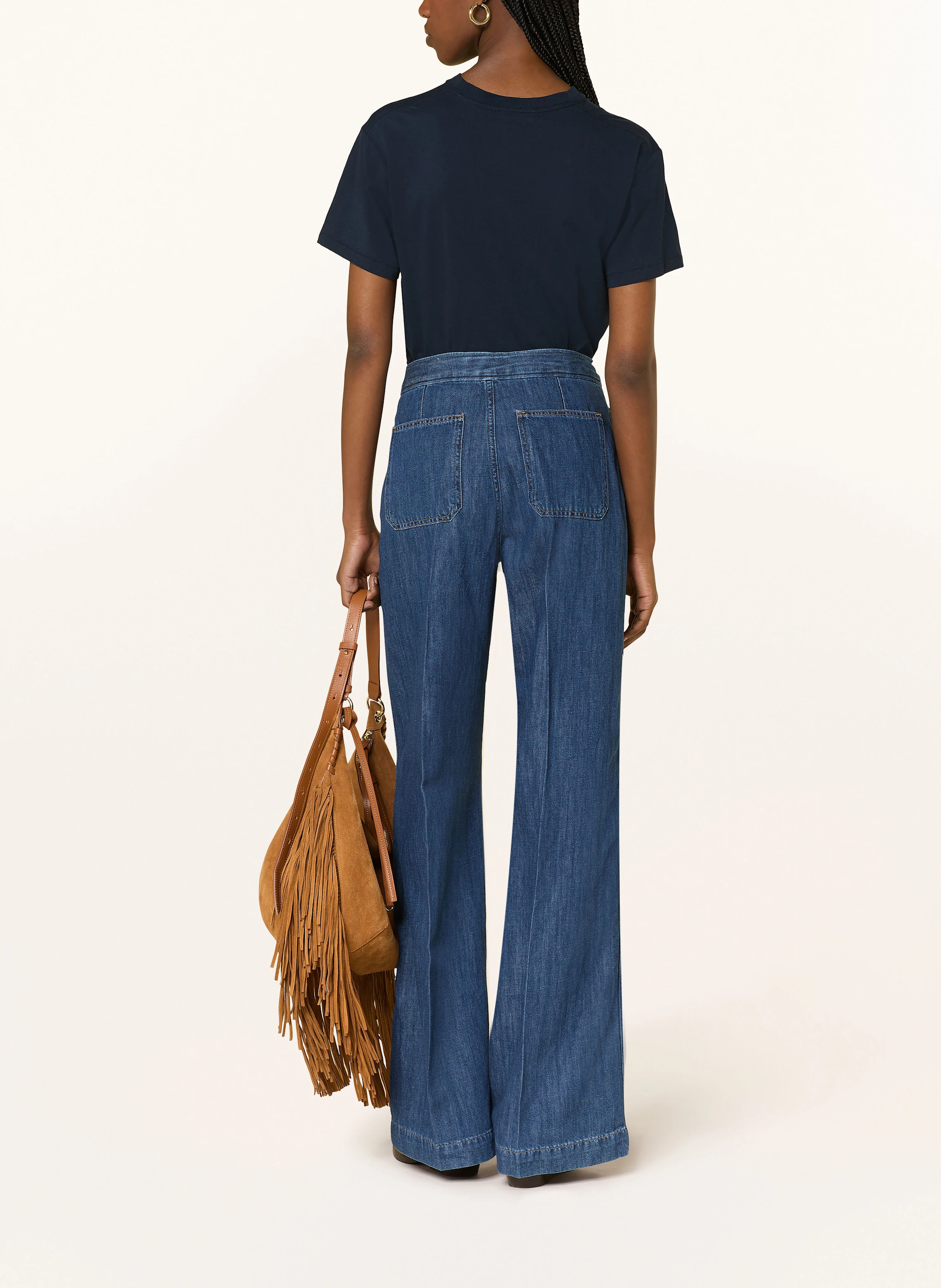 POLO RALPH LAUREN Flared Jeans mit Leinen