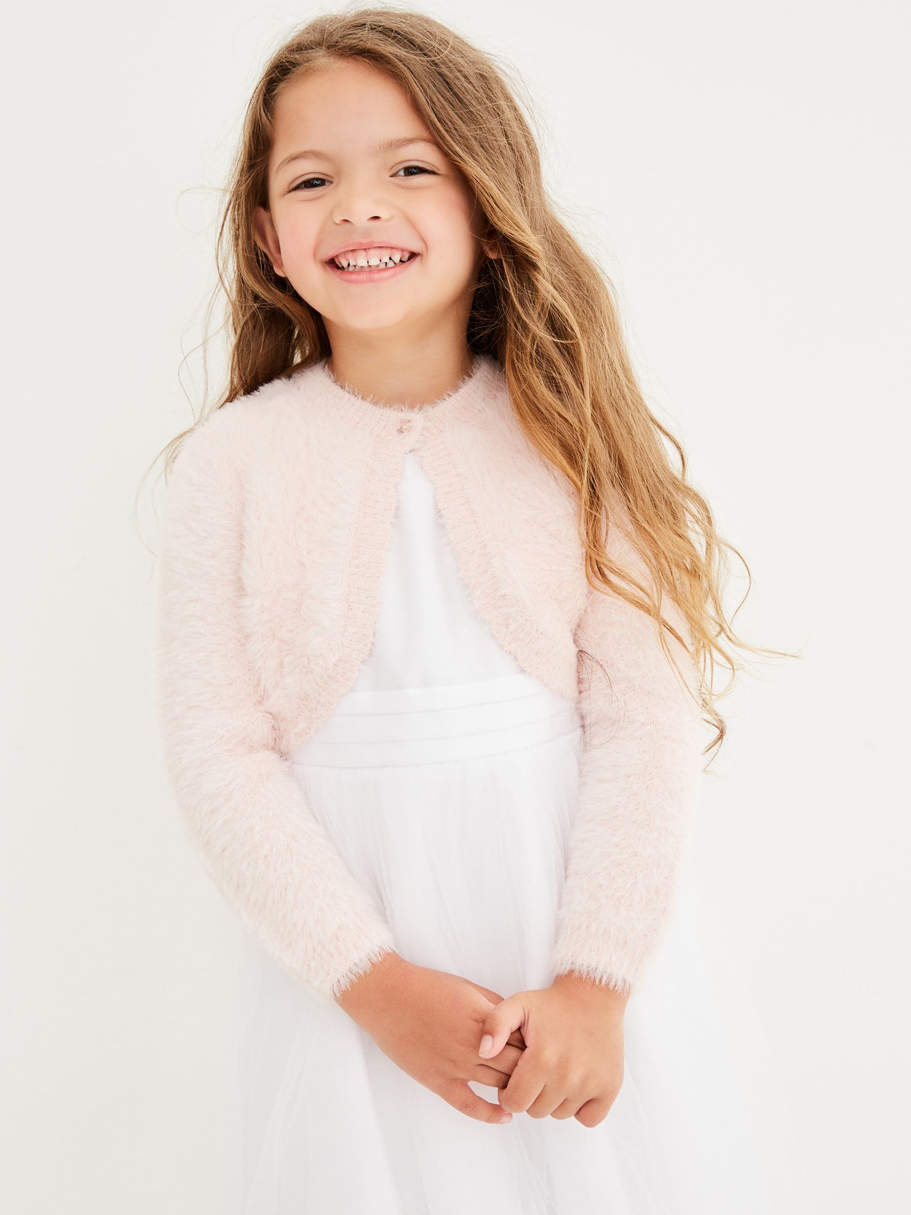 Roze - Donzig vest met bolero (12 mnd- 16 jr)