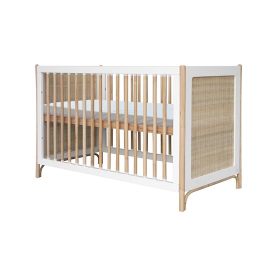 Océania lit 60x120 tressage rotin   Neige        de               Théo