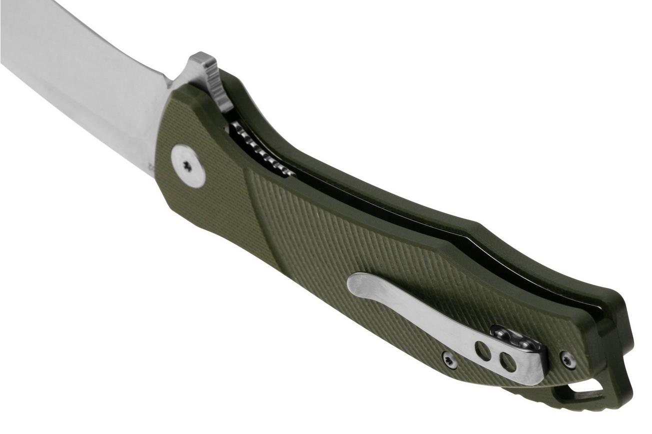 QSP Knife Raven QS122-B1 D2, Green G10, zakmes
