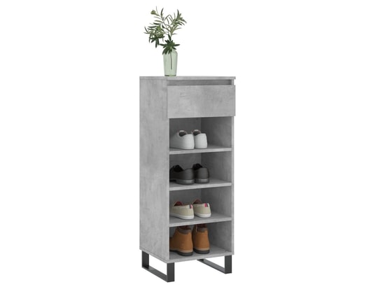 VIDAXL - Armoire à chaussures gris béton 40x36x105 cm bois d'ingénier...