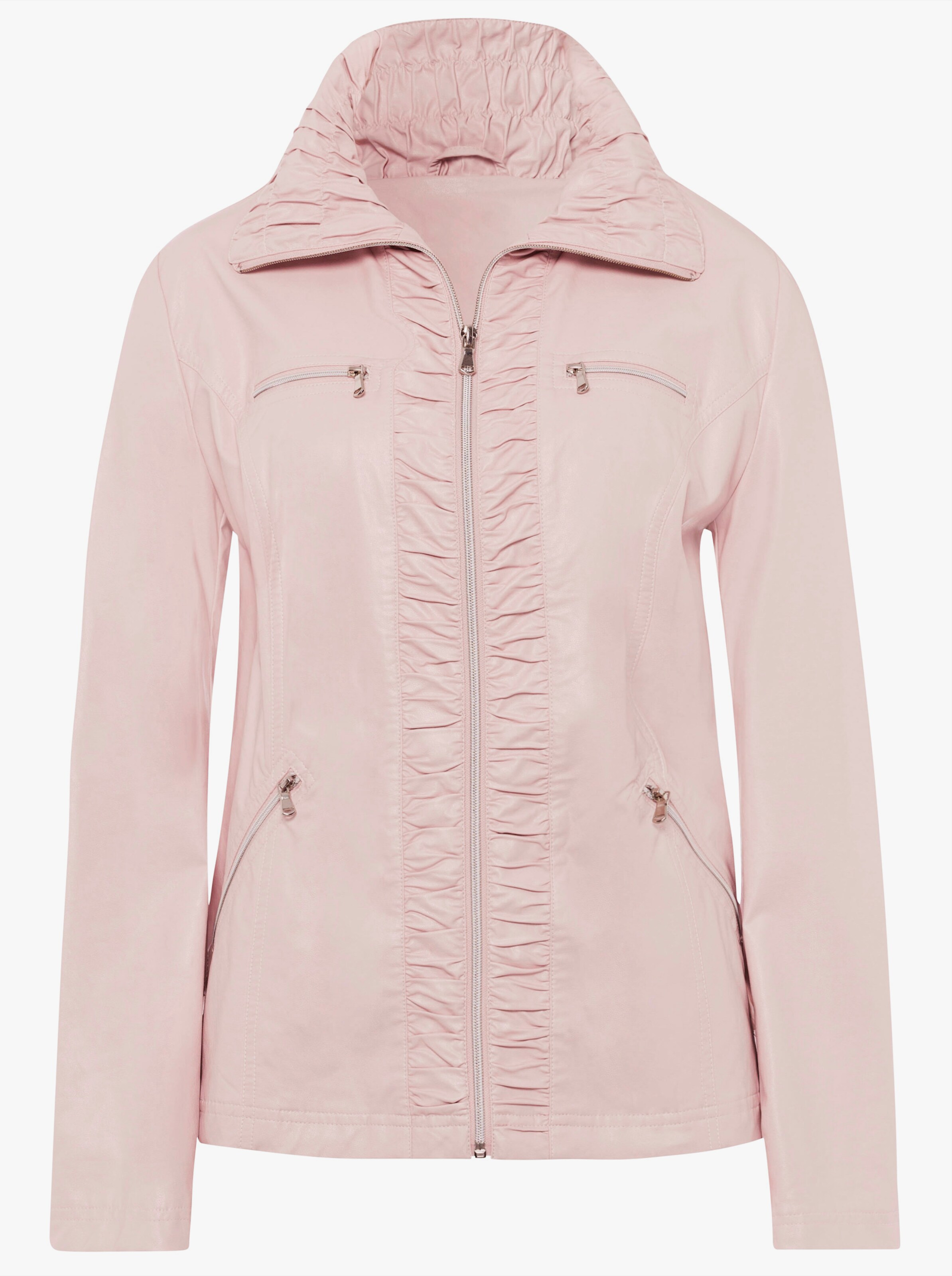 Lederimitatjacke mit Zier-Reißverschlüssen