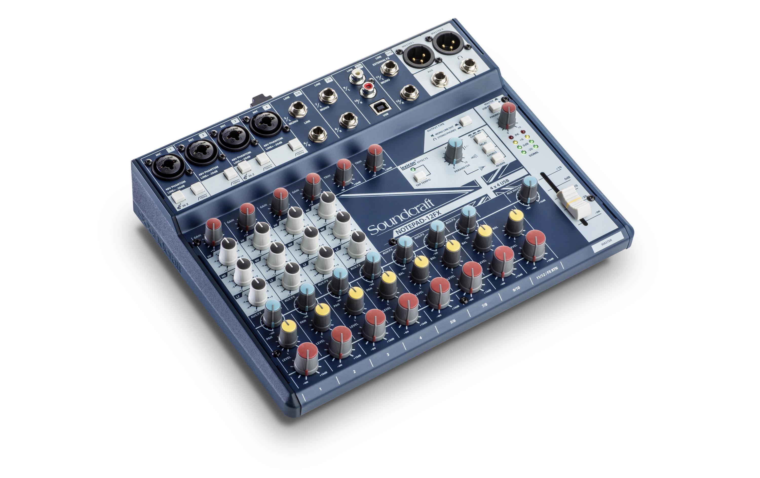 Mischpult Notepad-12FX<br>Kompakter Analog Mixer mit USB Interface