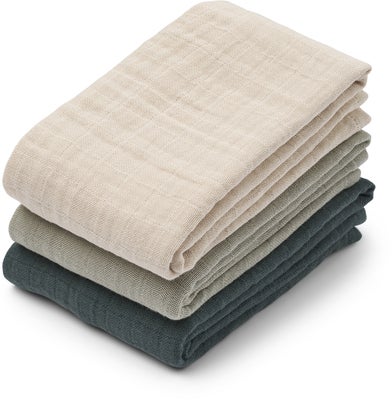 LIEWOOD Lewis Musselinteppe 3-Pack, Dove Blue