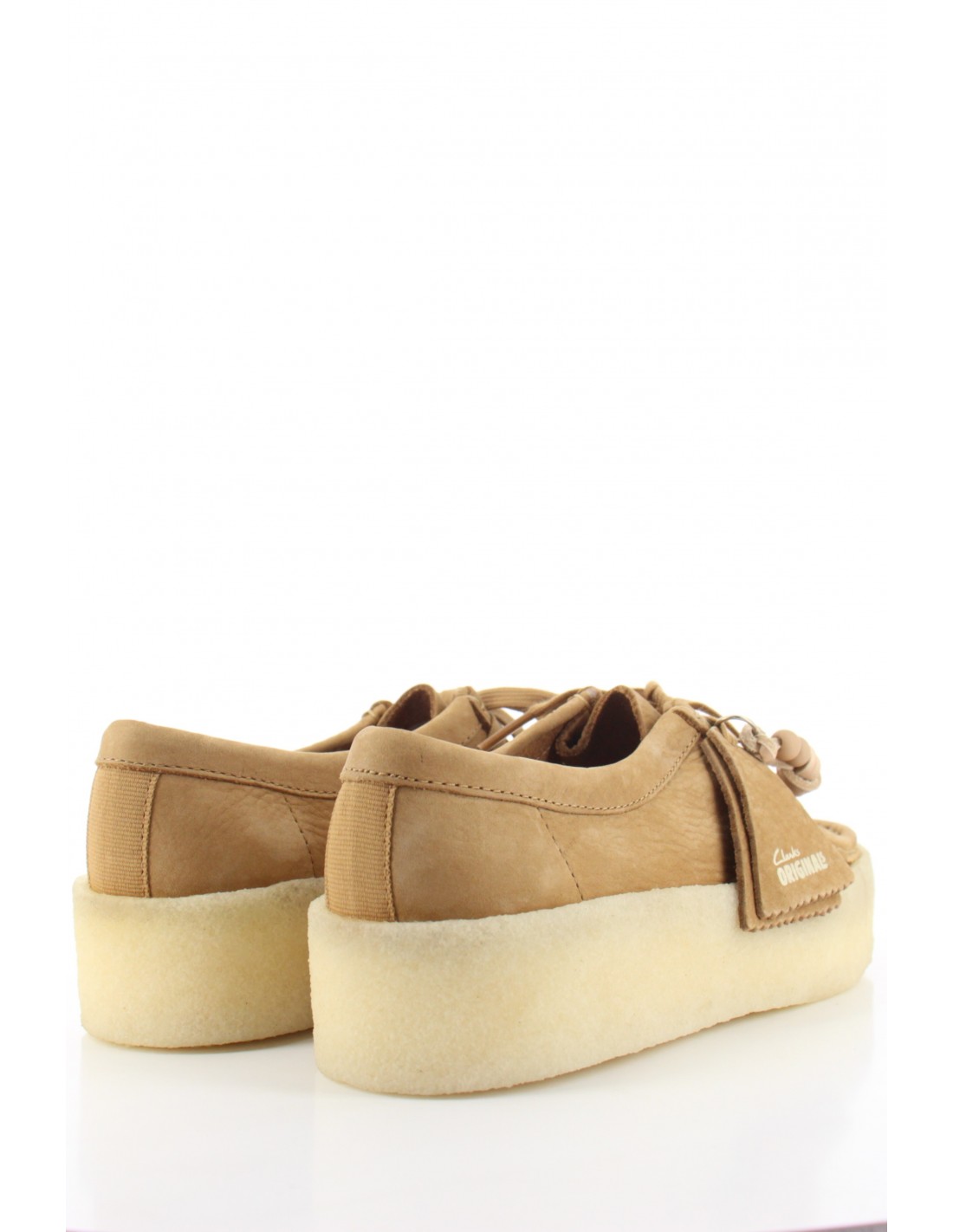 clarks Derbies Femme Wallabee Cup Mid Tan Daim