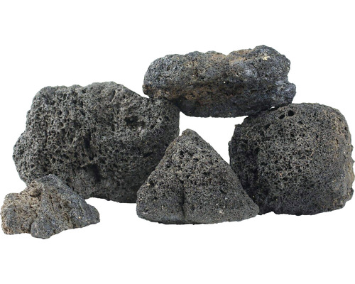 Aquariumdecoratie premium lava zwart S 1 stuk ca. 9-14 cm, ca. 100 - 300 g