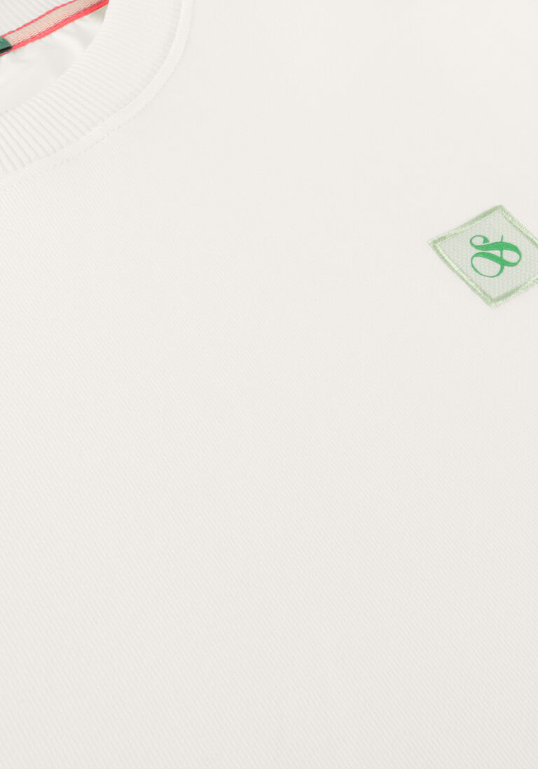 SCOTCH & SODA witte scotch & soda sweater seasonal essentials - classic logo badge sweatshirt