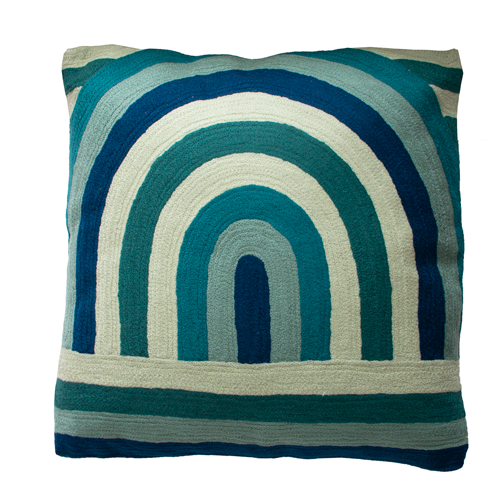 Kussen linnen/wool Arch blue