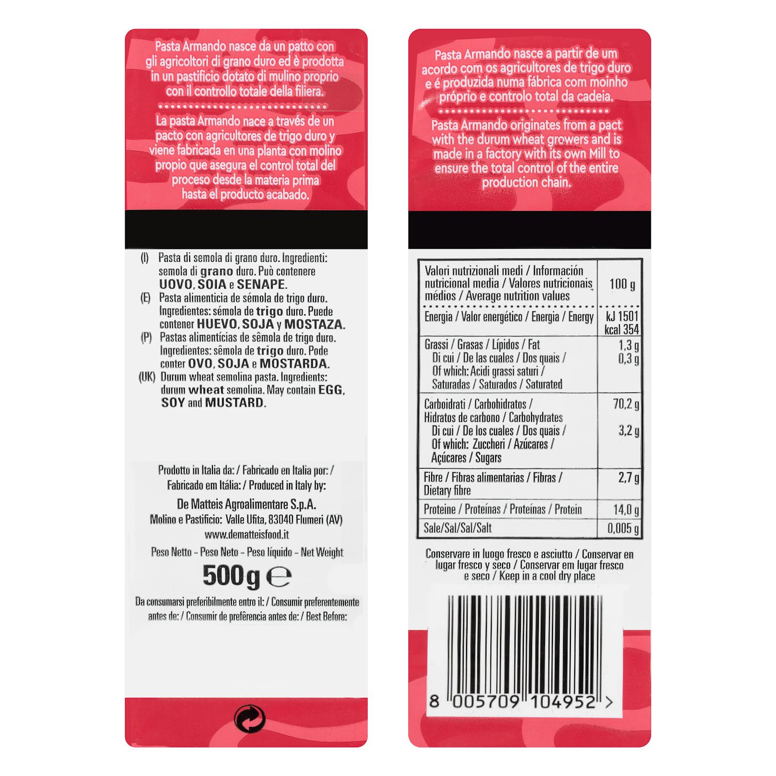 Les pâtes fusilli d'Armando