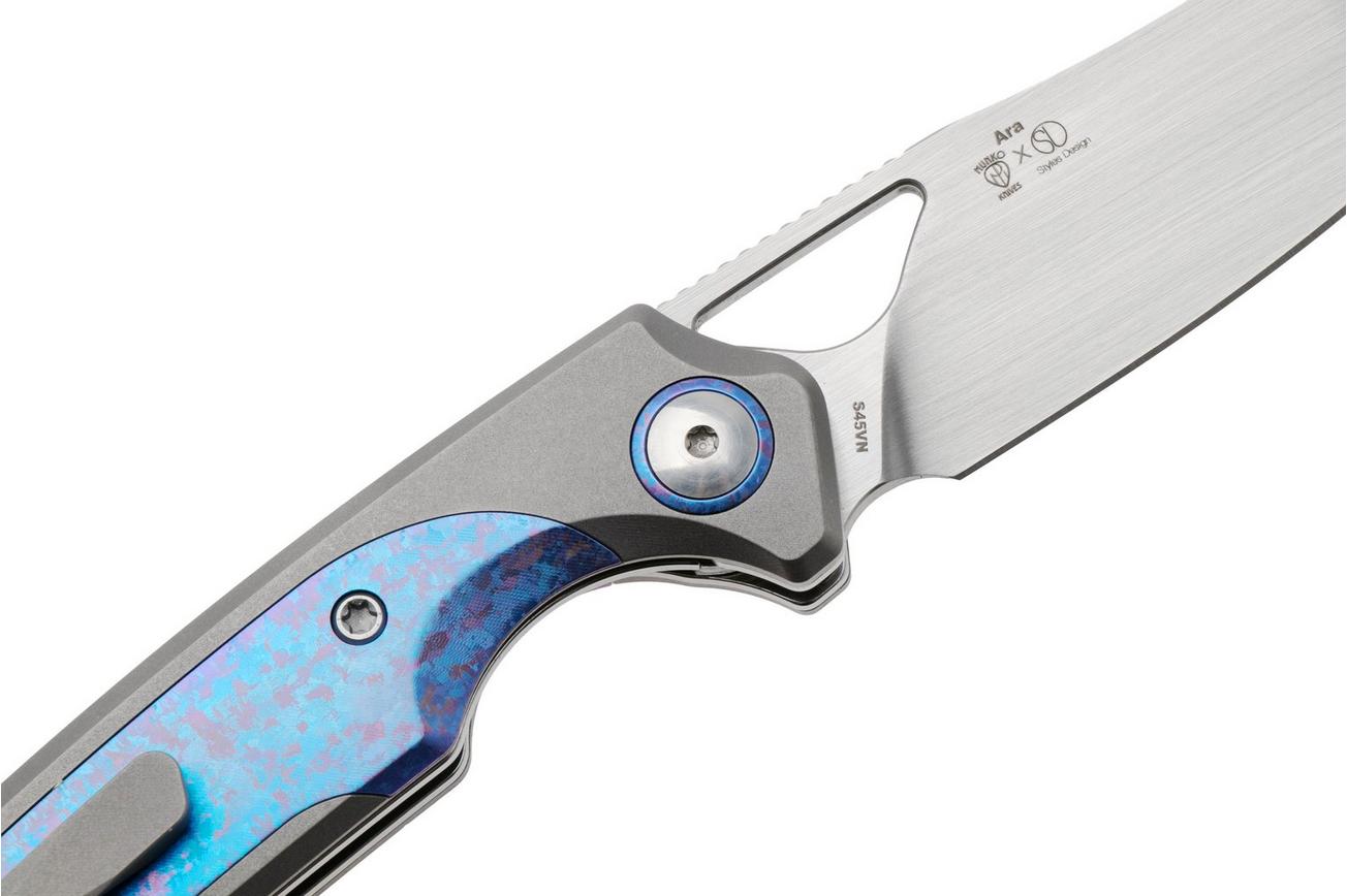 Kizer Ara KI3729A3, Hand Brushed Satin CPM S45VN, Snowflake Titanium zakmes, Jonathan Styles and Paul Munko design