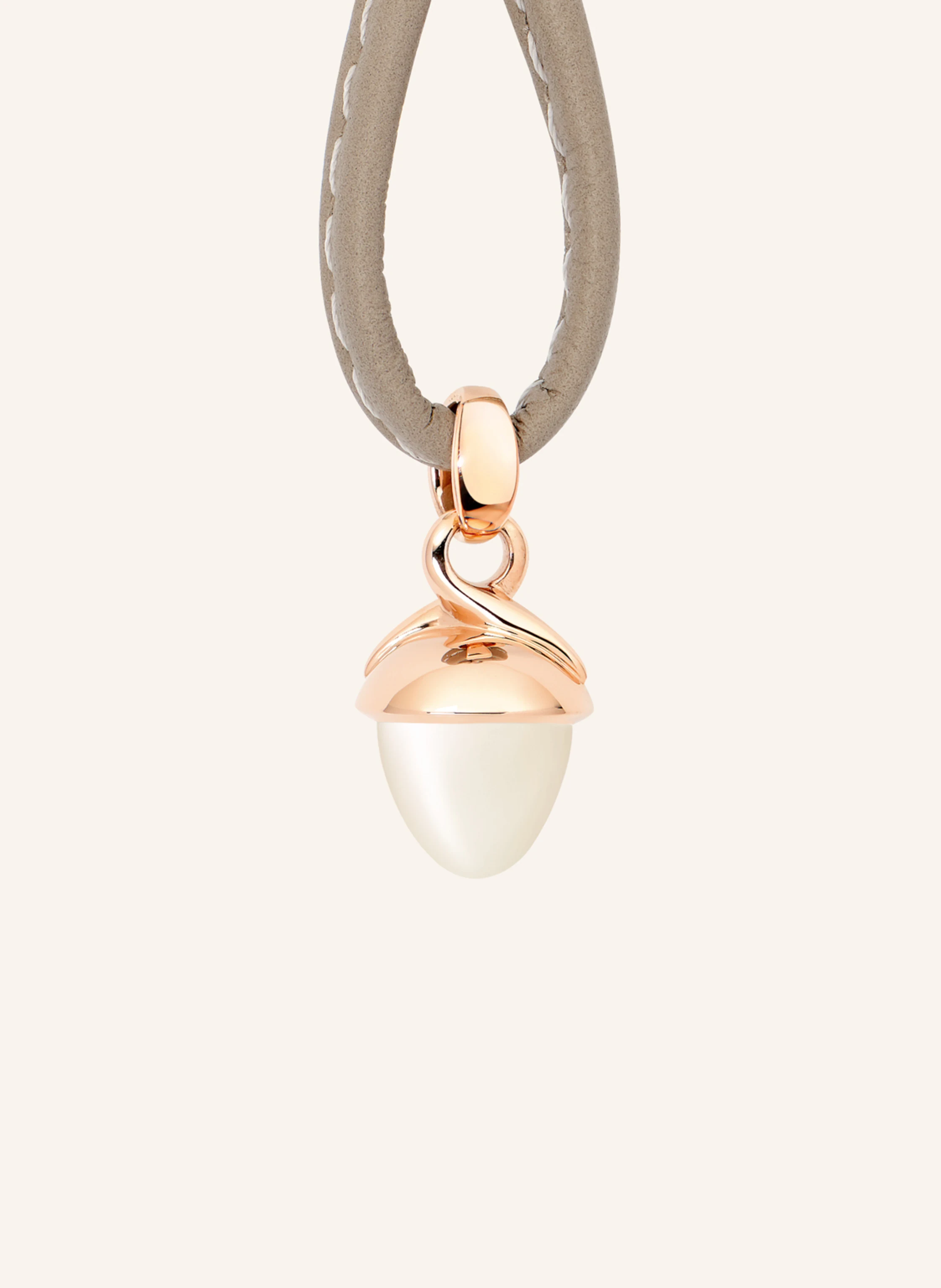 TAMARA COMOLLI Anhänger PENDANT MIKADO BOUQUET MOONSTONE SAND/WHITE aus 18K Roségold mit sand Mondstein