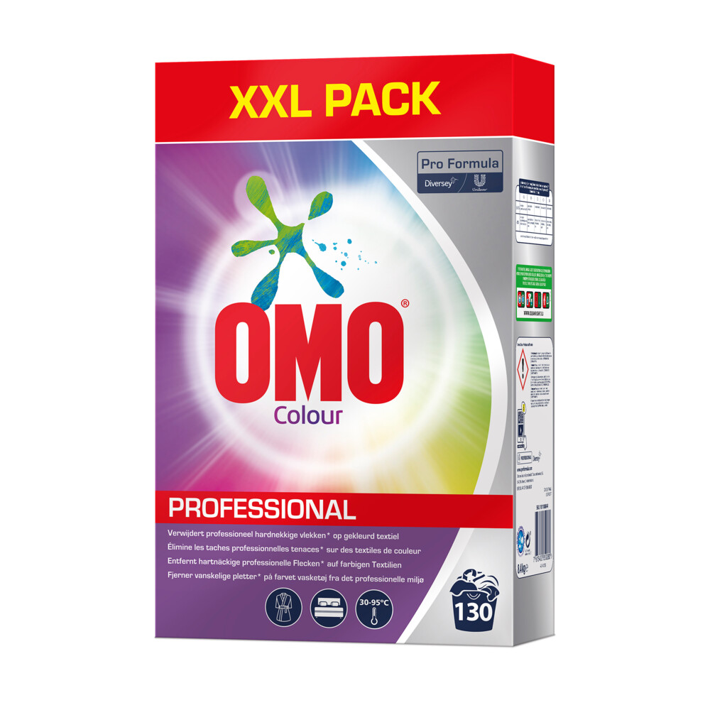 Omo Professional Wasmiddel Poeder Gekleurde Was 130 Wasbeurten Pro Formula8,4 kg