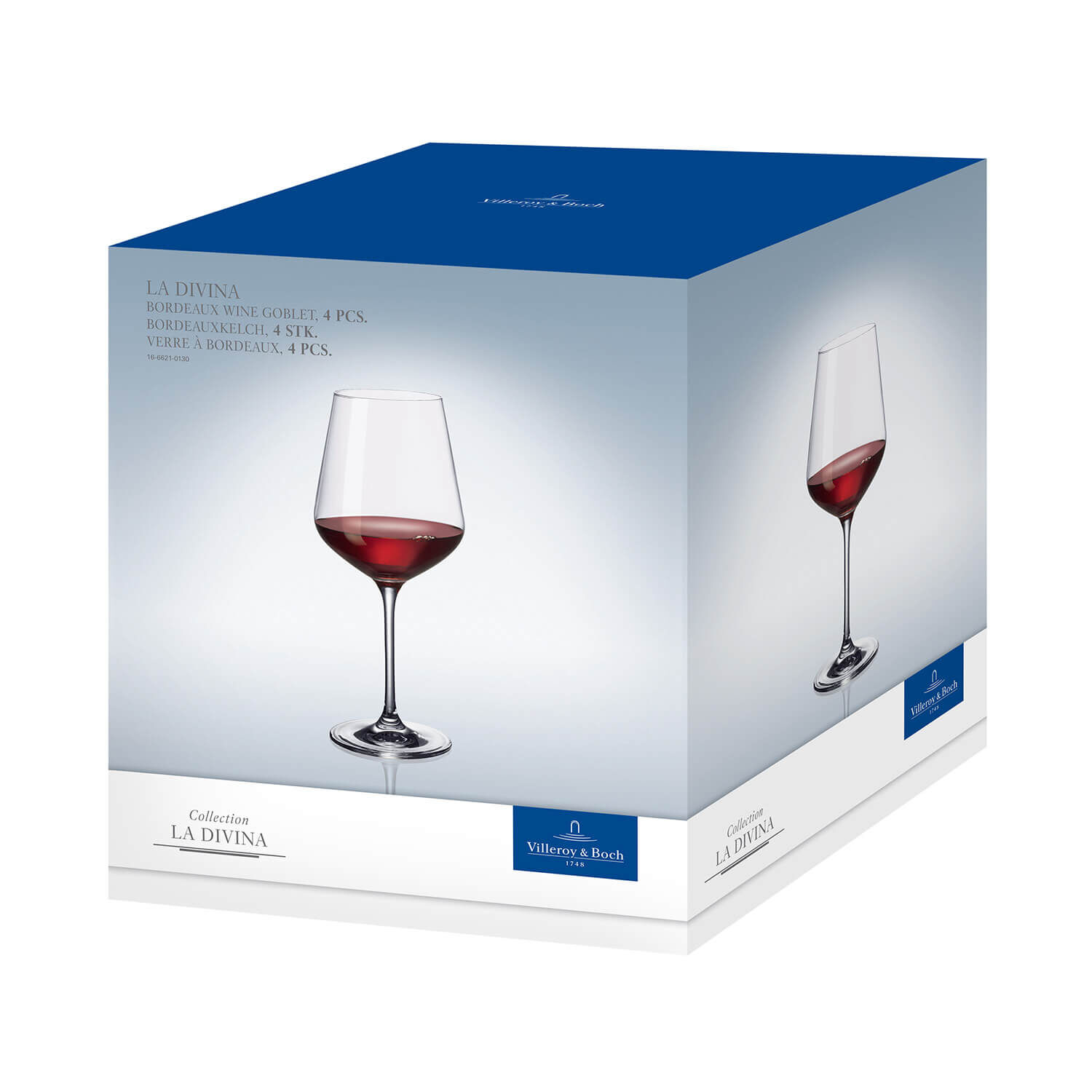 La Divina Bordeaux wine glass Clear, 8.5 oz, crystal glass