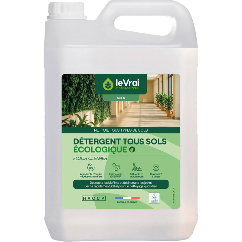 Détergent tous sols et multisurfaces pin des landes Le Vrai Professionnel- Bidon de 5 L