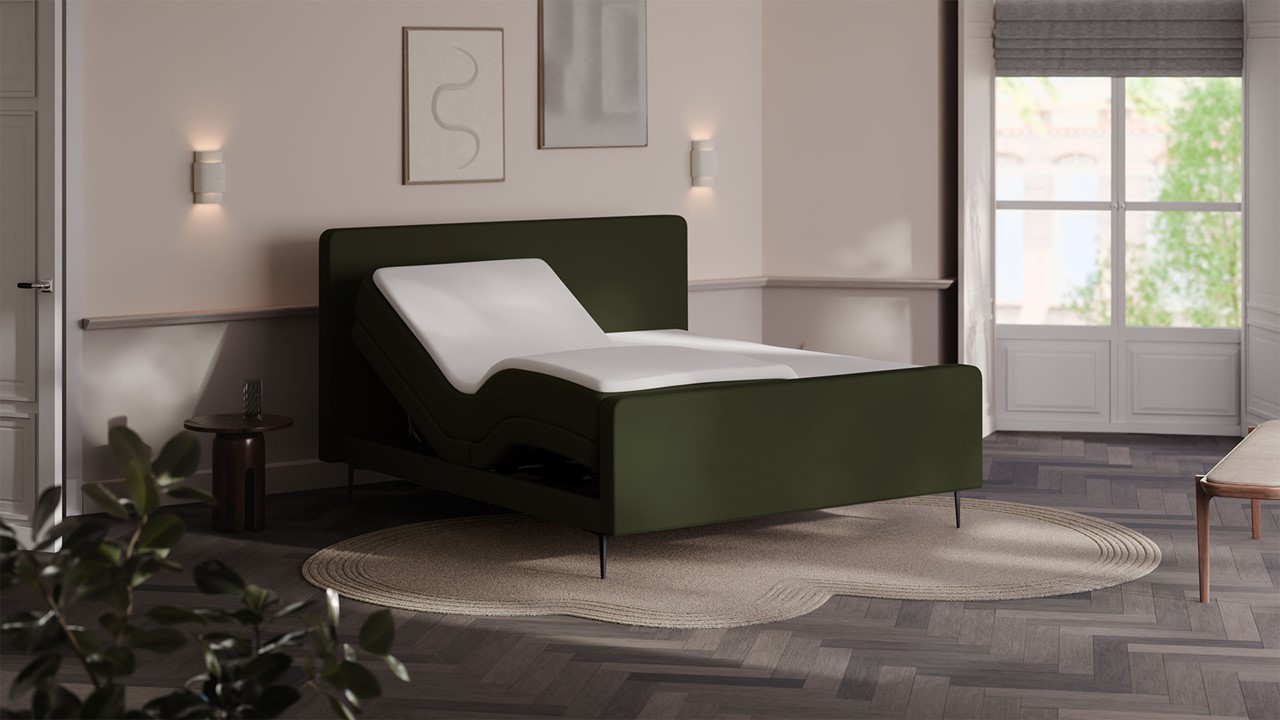 Elektrische boxspring Glade - Soft suede forest