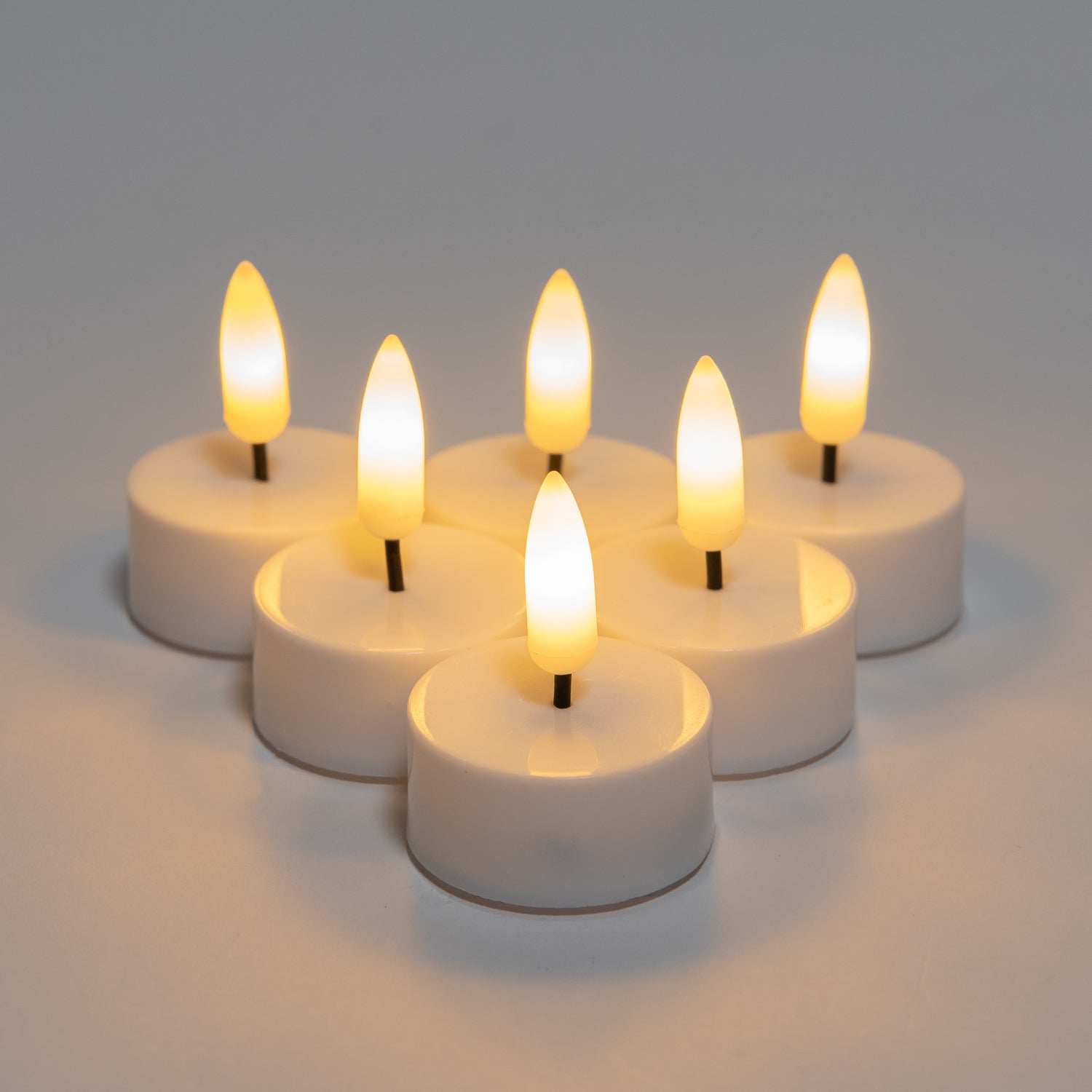 Anna's Collection LED waxinelicht wit D 3,8 H 2 cm 6 stuks