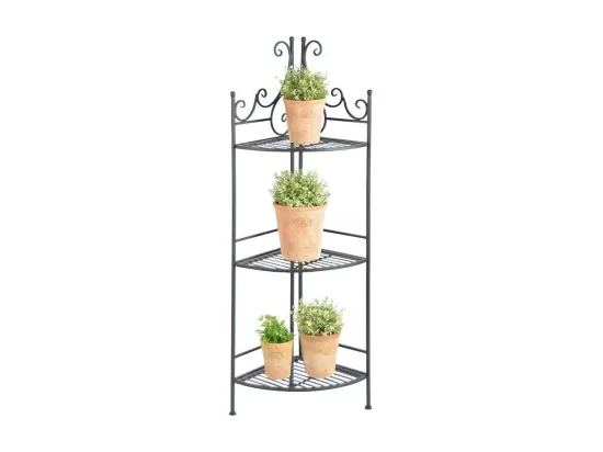 Etagère pliante à plantes Arabesques Angle 3 niveaux