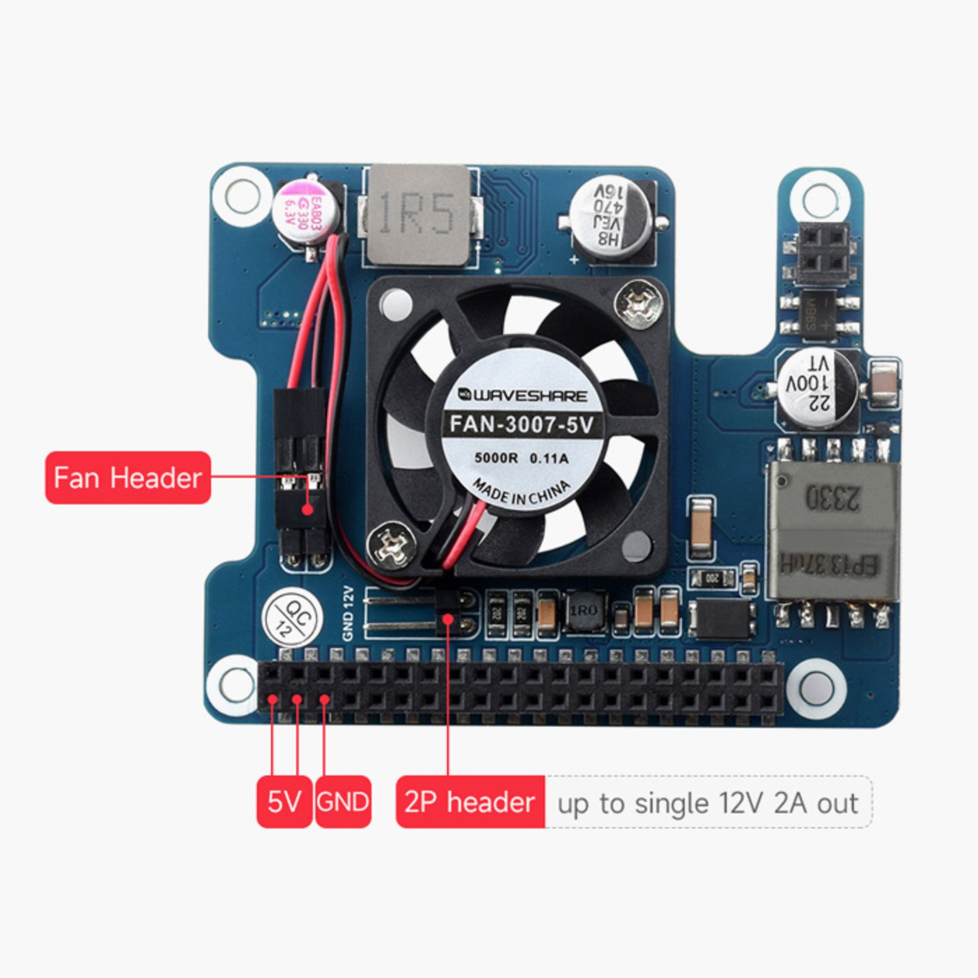 PoE+ Hat for Raspberry Pi 5