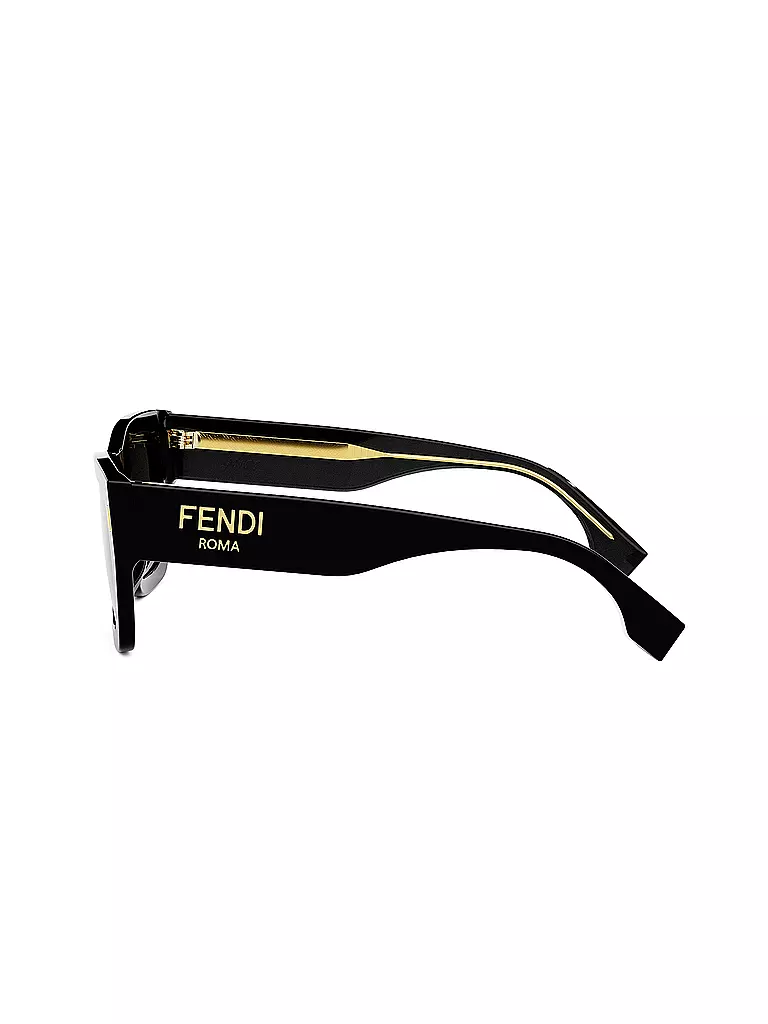 FENDI FENDI Roma schwarze eckige Sonnenbrille schwarz
