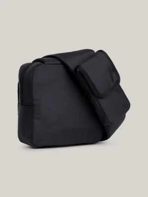 Bolsa transversal para peito com bolso com zíper