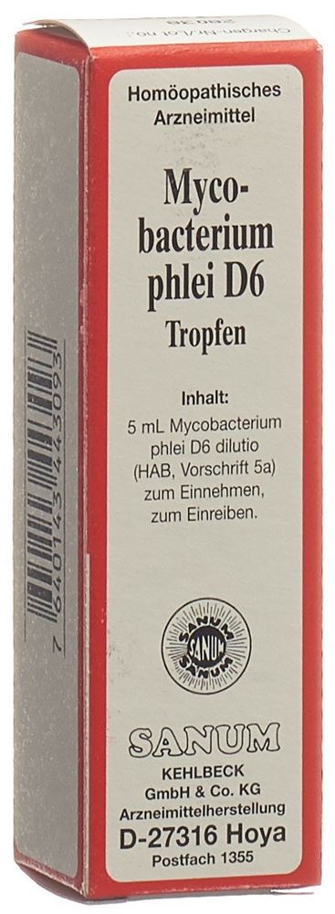 SANUM Mycobacterium phlei Tropfen 6 D 5 ml