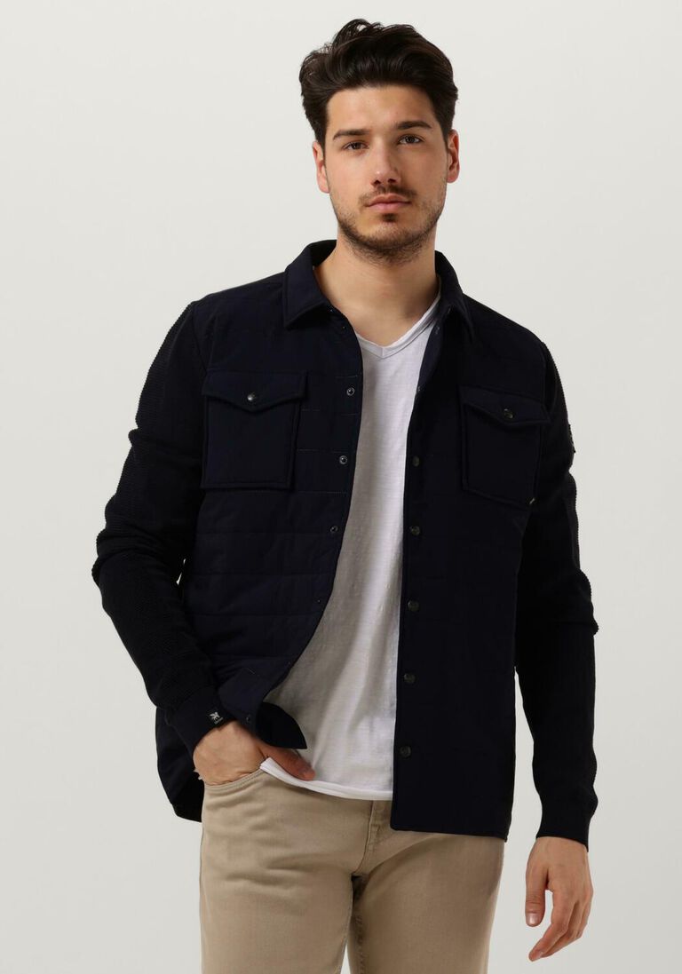 VANGUARD donkerblauwe vanguard jack in-between jacket cotton polyamide