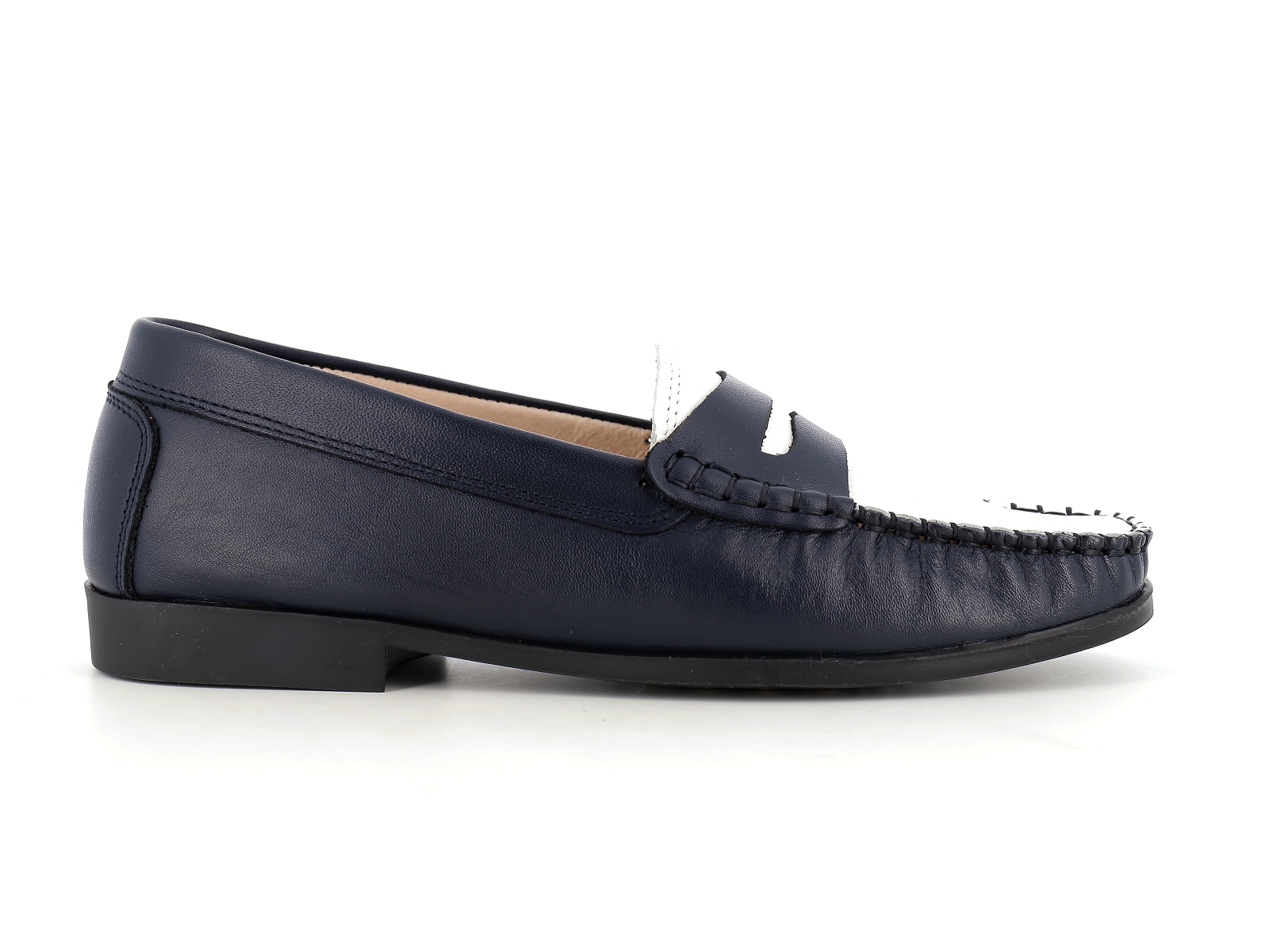 Ottilia-ASTRIA Cuir Marine-Blanc