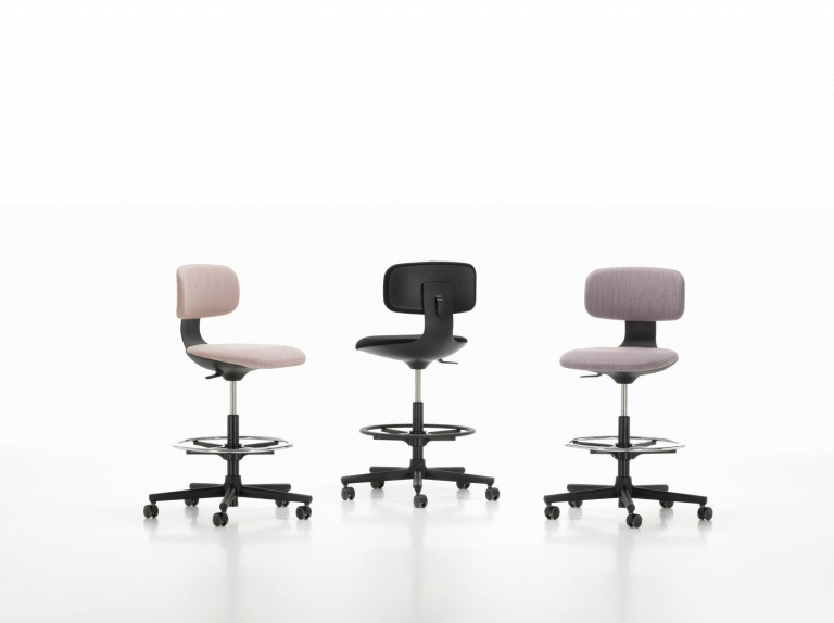 Vitra Rookie bureaustoel high F80 Aubergine