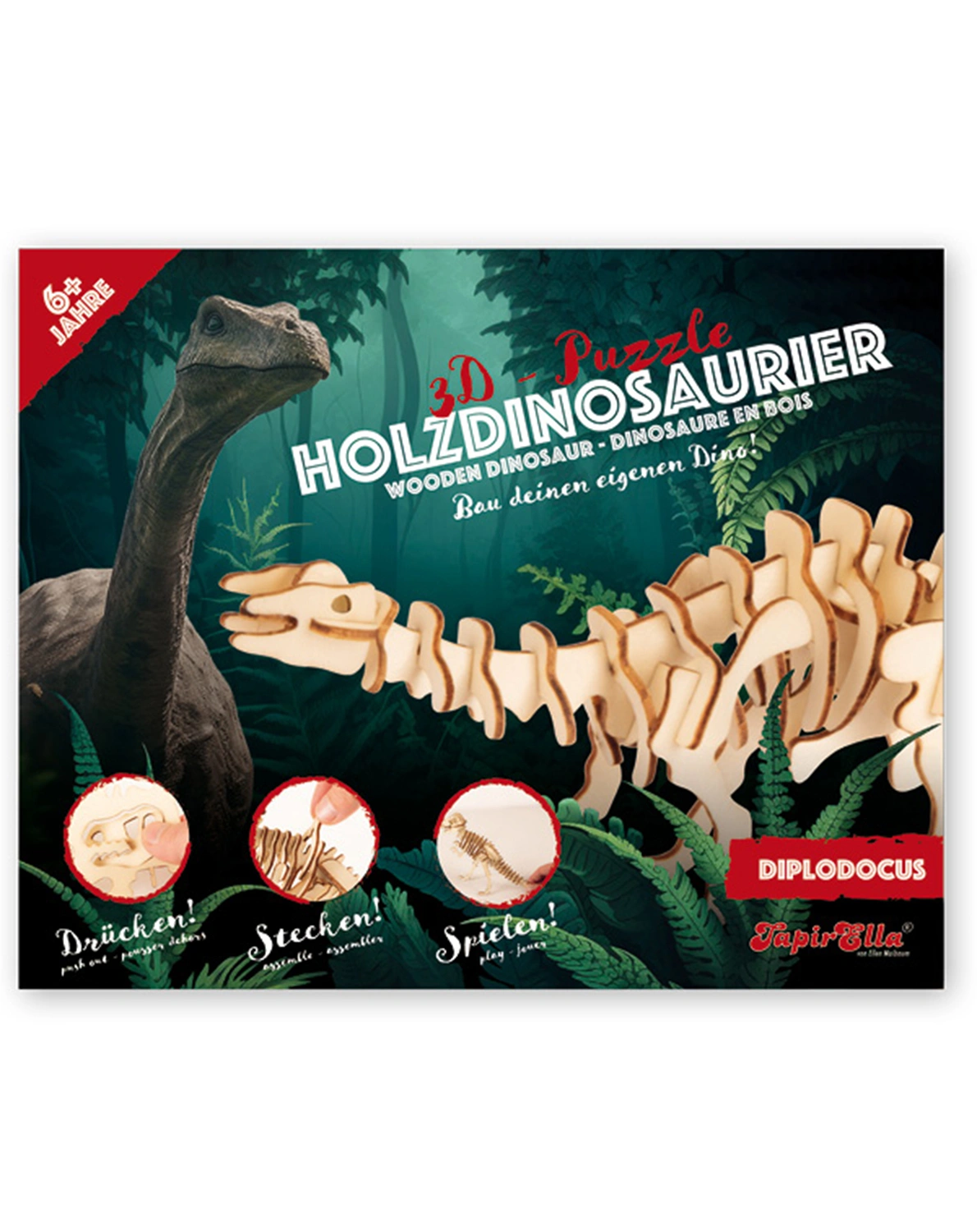 3D Holz-Puzzle TAPIRELLA DINOSAURIER