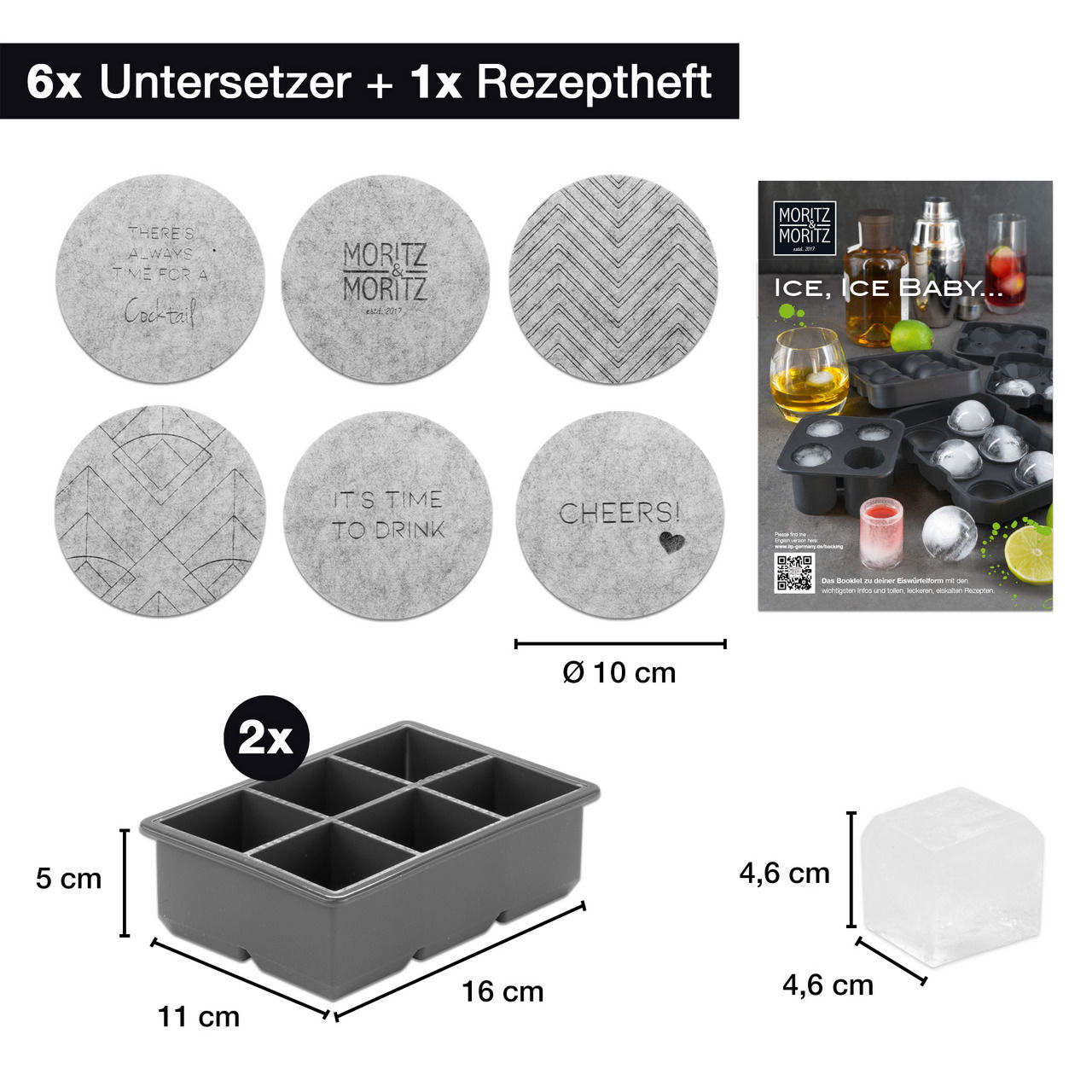 Moritz & Moritz Eiswürfelform eckig