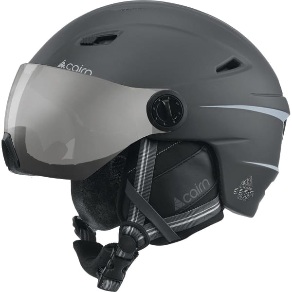 Casque de ski CAIRN ELECTRON VISOR VISIERE FLASHEE NR MAT NOIR MAT