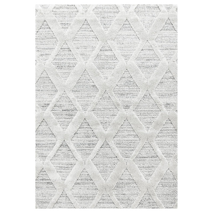 Scandinavisch vloerkleed - Pitea Diamond Grijs | Comfortabel