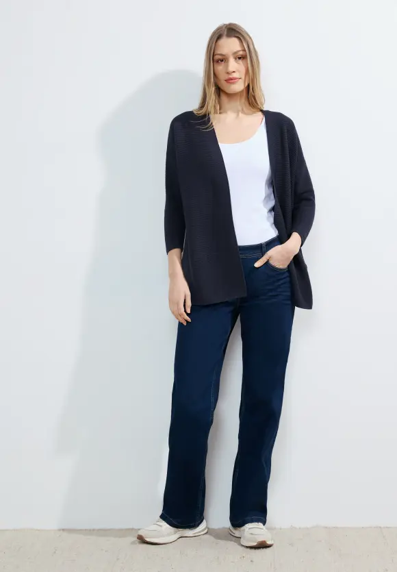 Offener Struktur Cardigan - universal blue