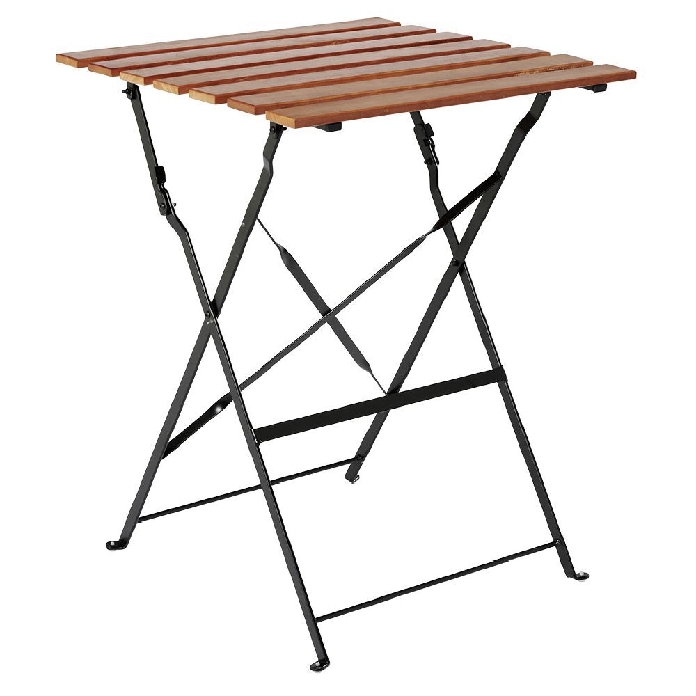Table de jardin pliante Bali 2 personnes métal bois