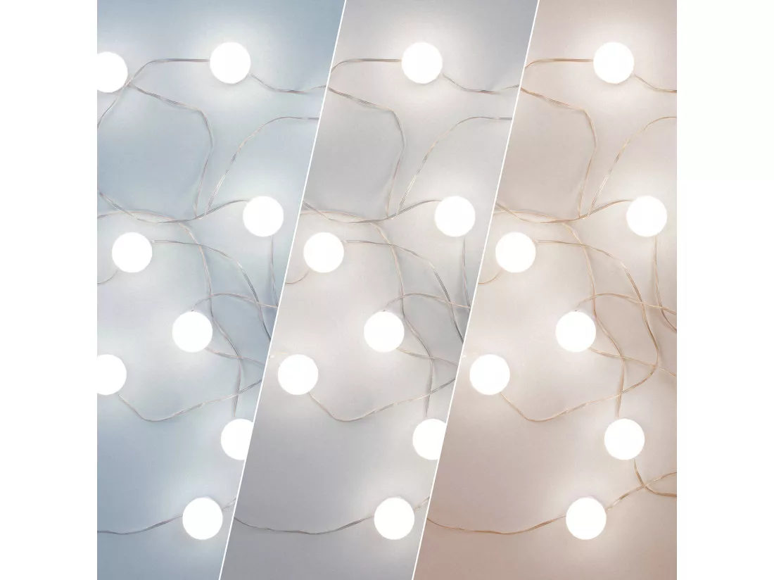 Pack de 10 Lumières LED Adhésives pour Miroir Camerino Sélectionnable (chaud-neutre-froid)