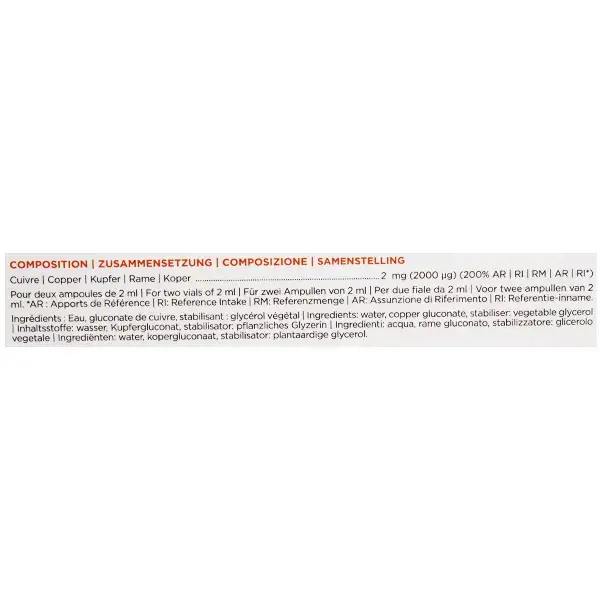 Granions Oligo Cuivre 2mg 30 ampoules