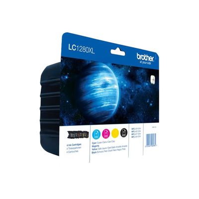 Brother LC1280XL - Pack de 4 - noir, cyan, magenta, jaune - cartouche d'encre originale