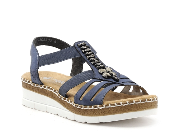 Rieker nu pieds plats femme v1206 bleu