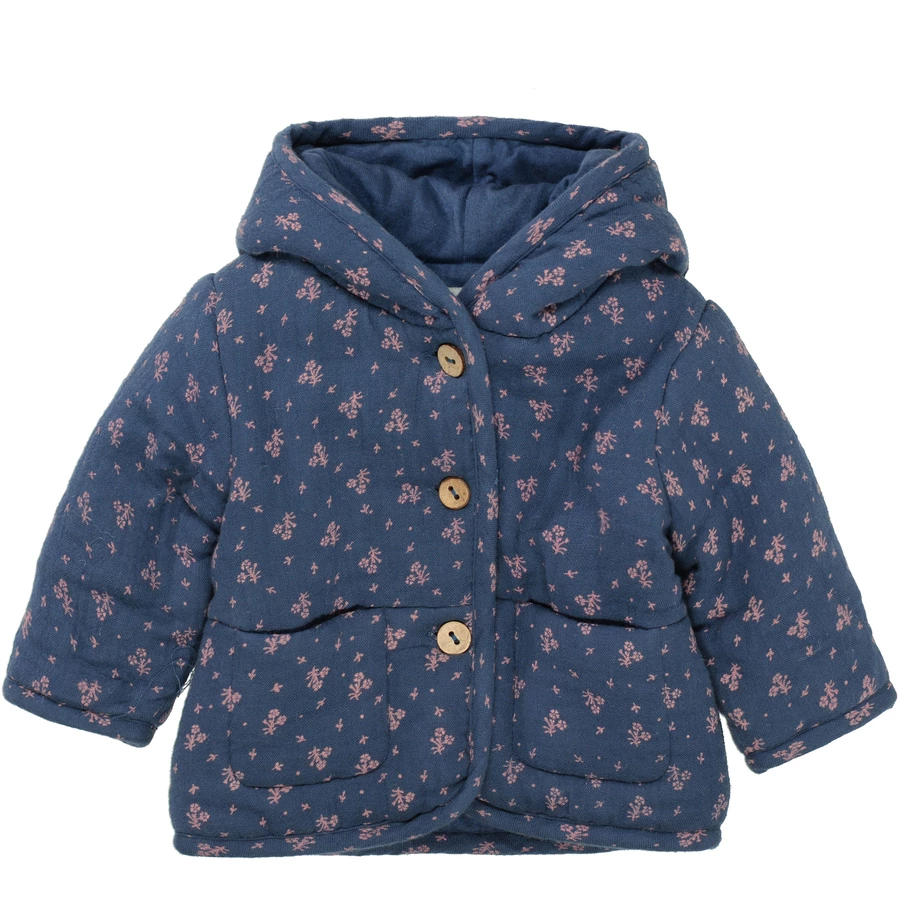 STACCATO Jacke wattiert indigo melange gemustert