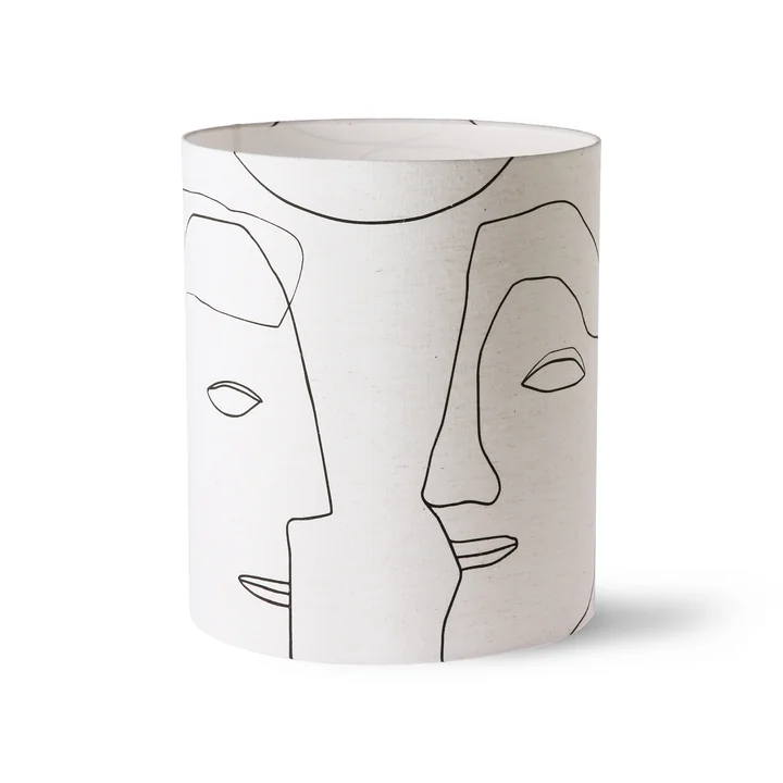 HKliving - Printed Faces Lampenschirm, L
