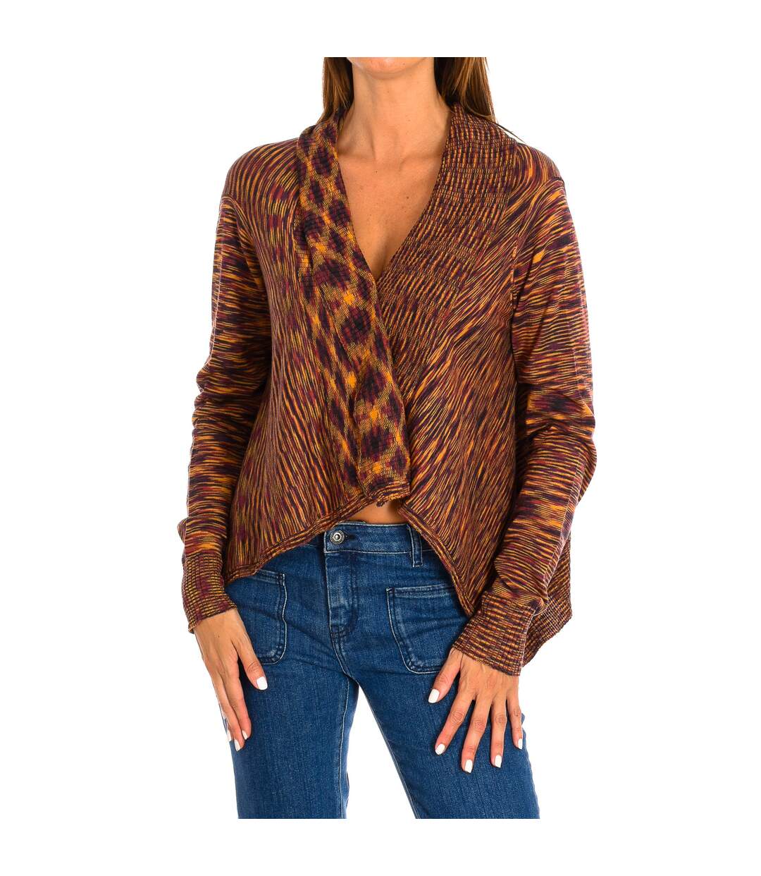 GYNA women's long sleeve open knit cardigan